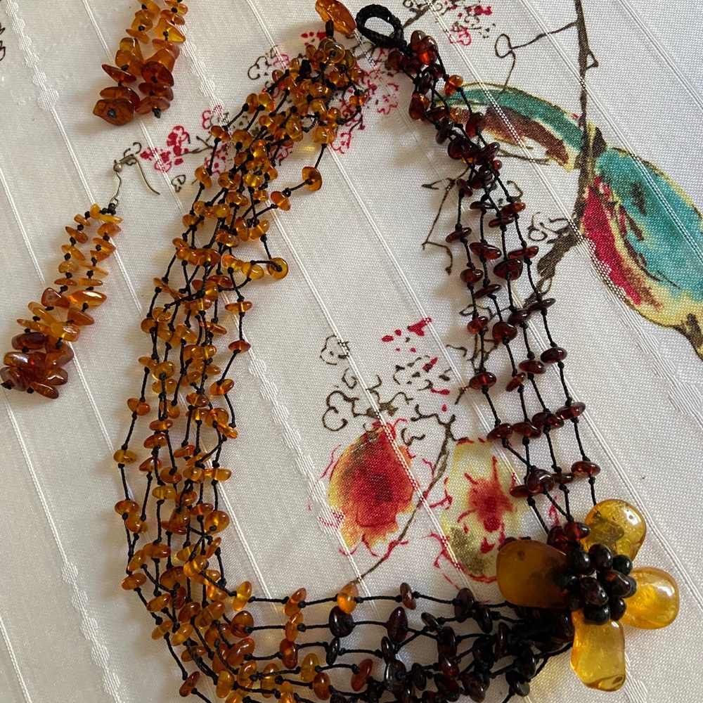 Necklace and earrings